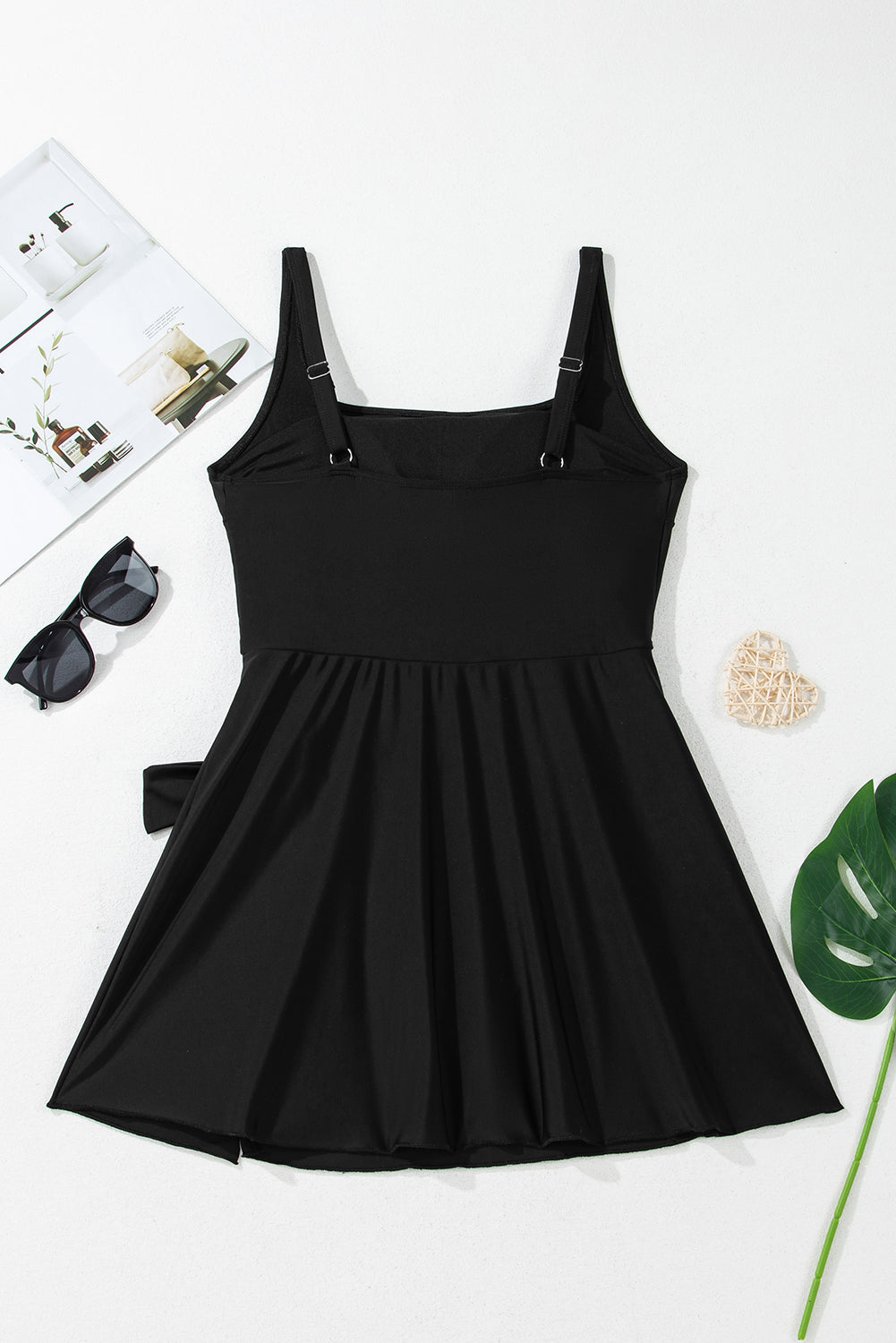 A-Line Side Tie Swim Dress