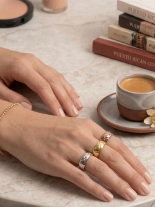 Crisscross Stainless Steel Ring