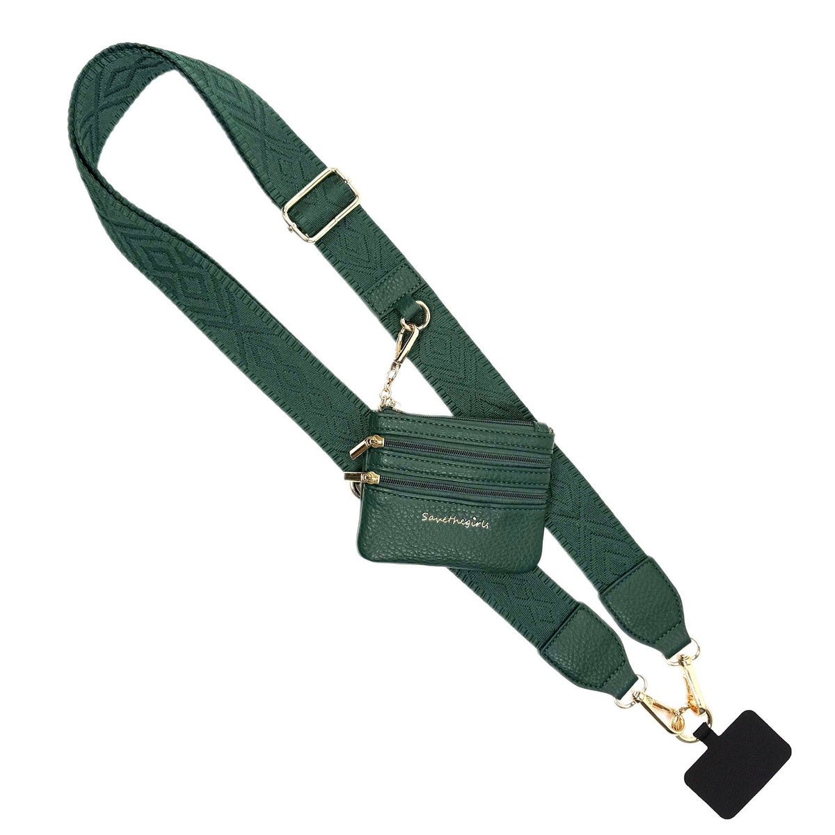 Clip & Go Phone Strap with Zippered Pouch – Classic