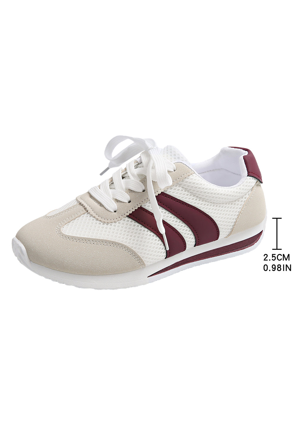 Patchwork Lace-Up Sneakers