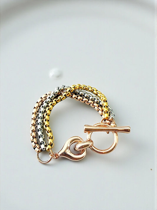 Verona Three-Tone Chain Bracelet