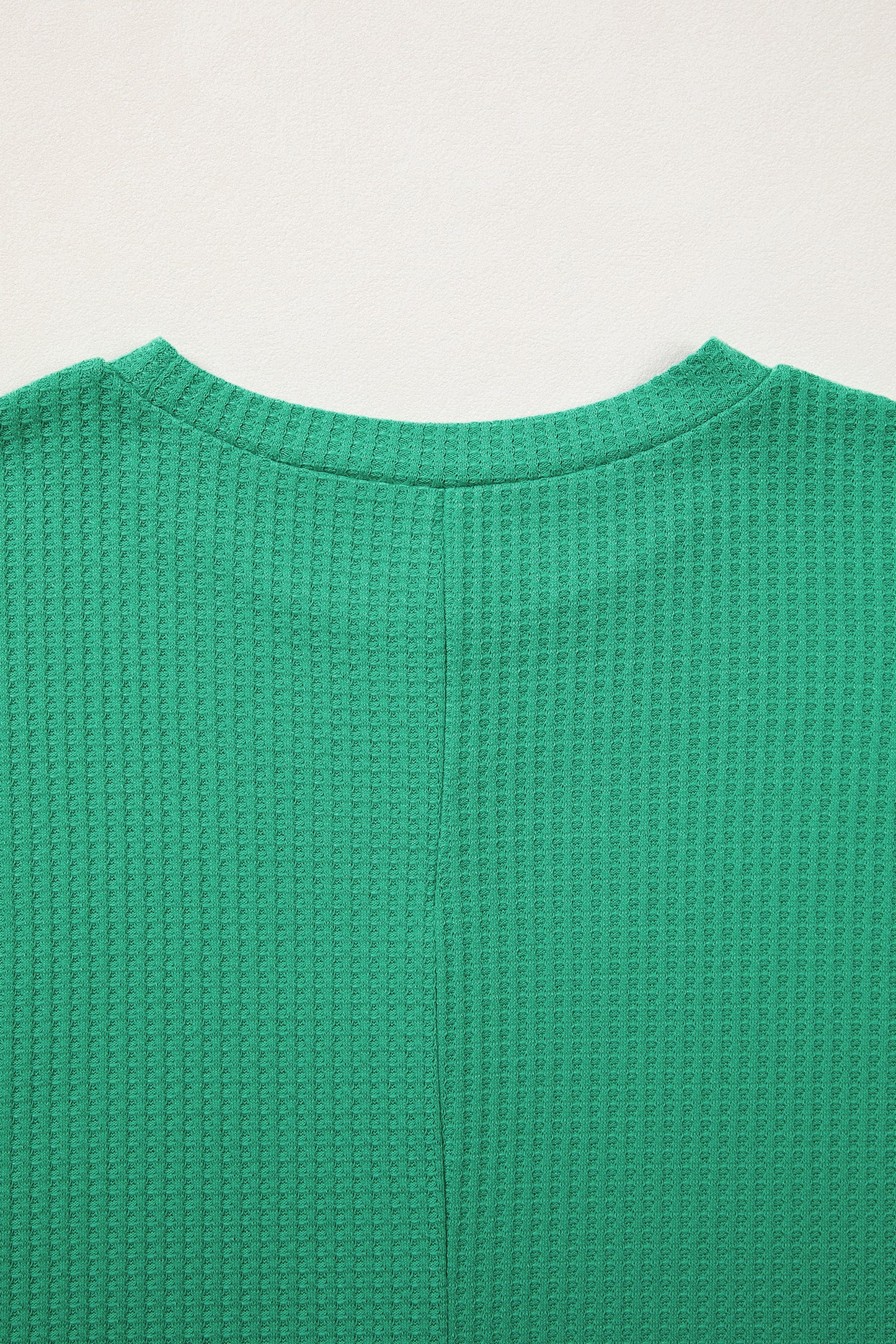 Short Sleeve Waffle Knit Oversized Casual Top
