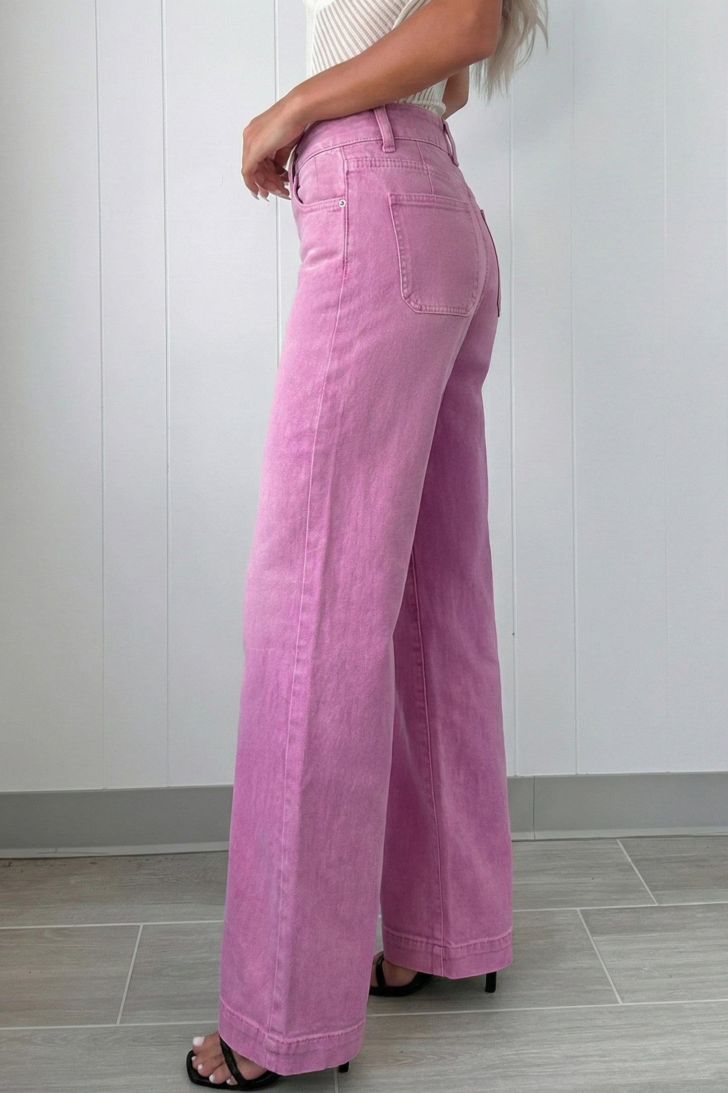 Black High-Waist Wide Leg Jeans