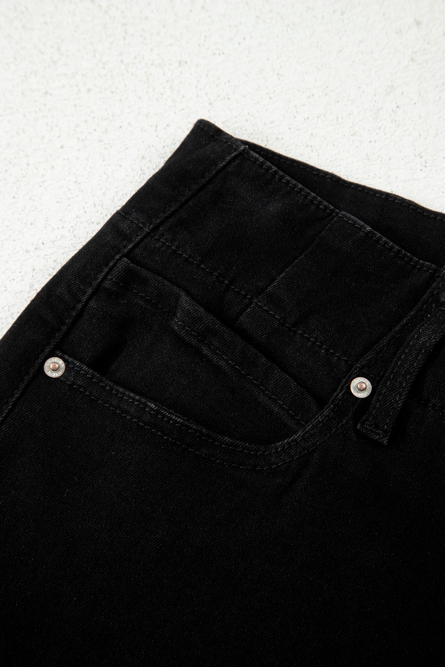Black High-Waist Wide Leg Jeans