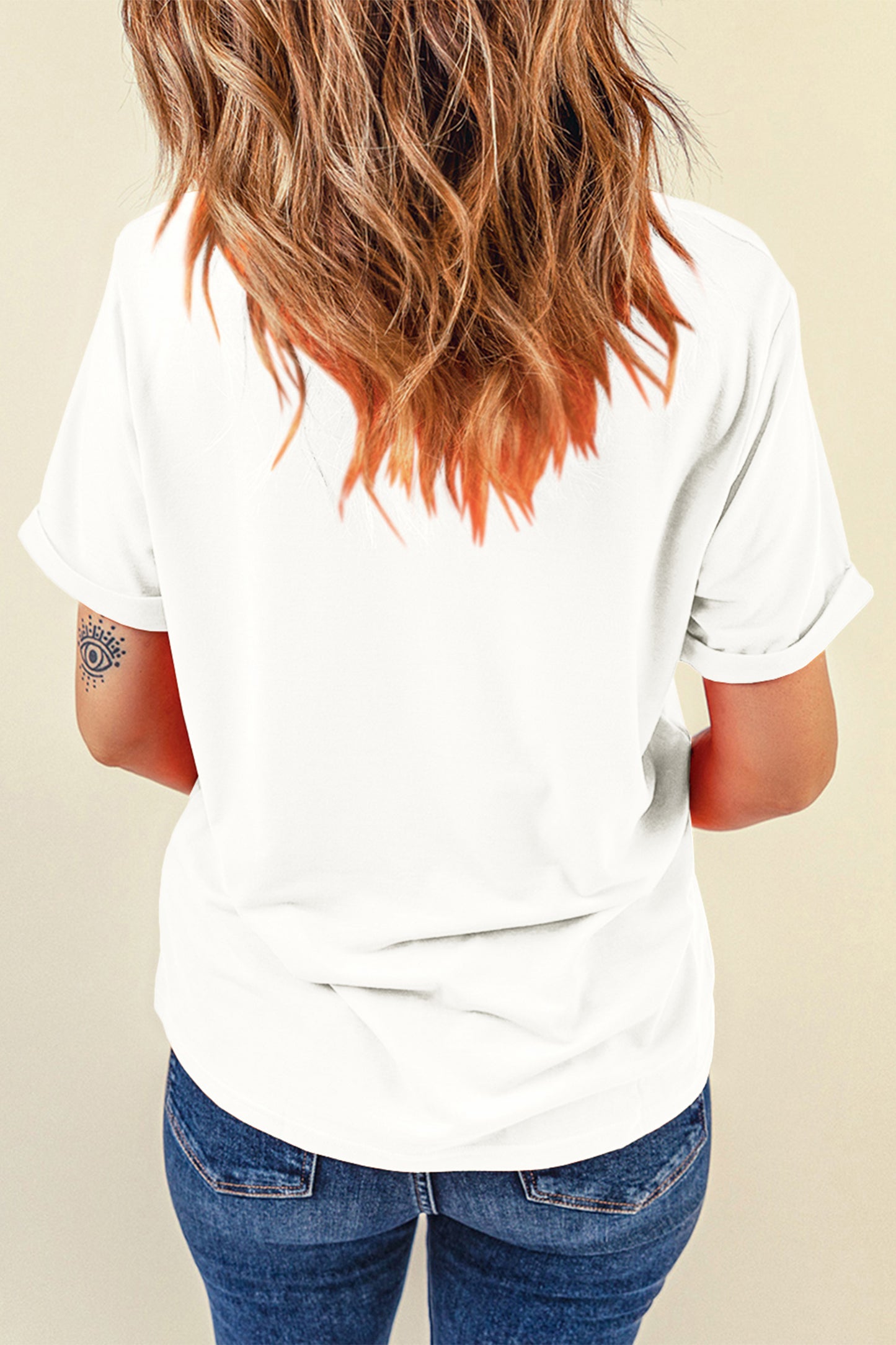 JESUS Floral Printed Letter Graphic Tee