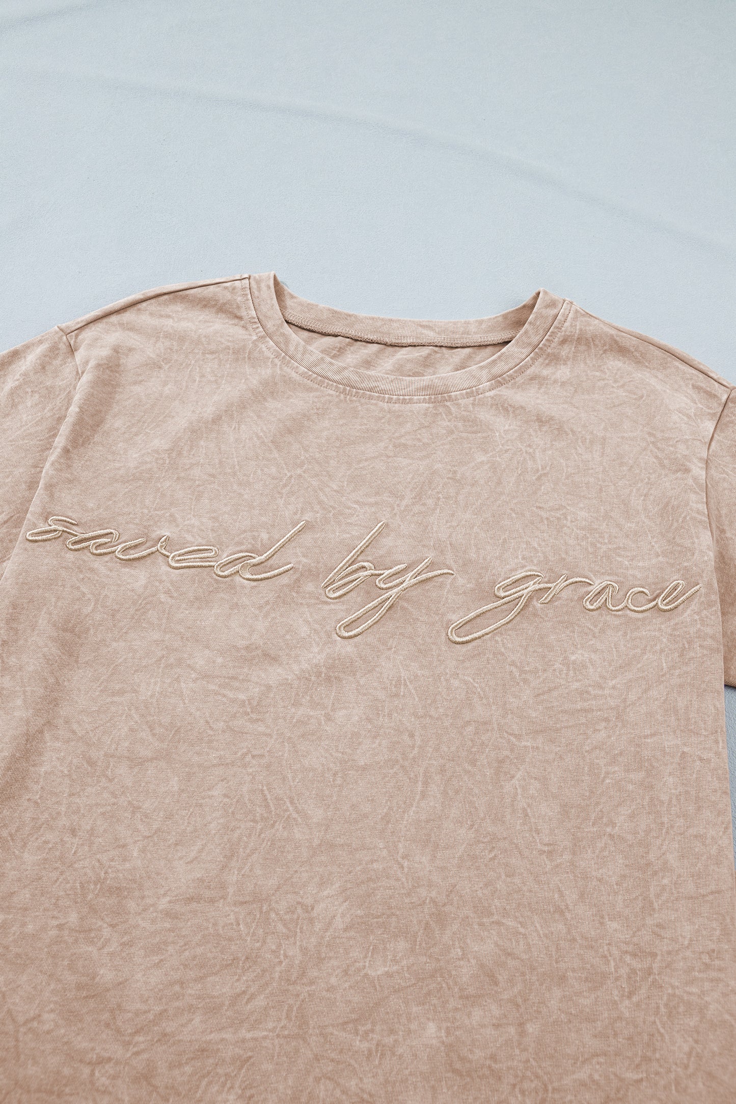 Saved by grace Mineral Washed Cotton T Shirt