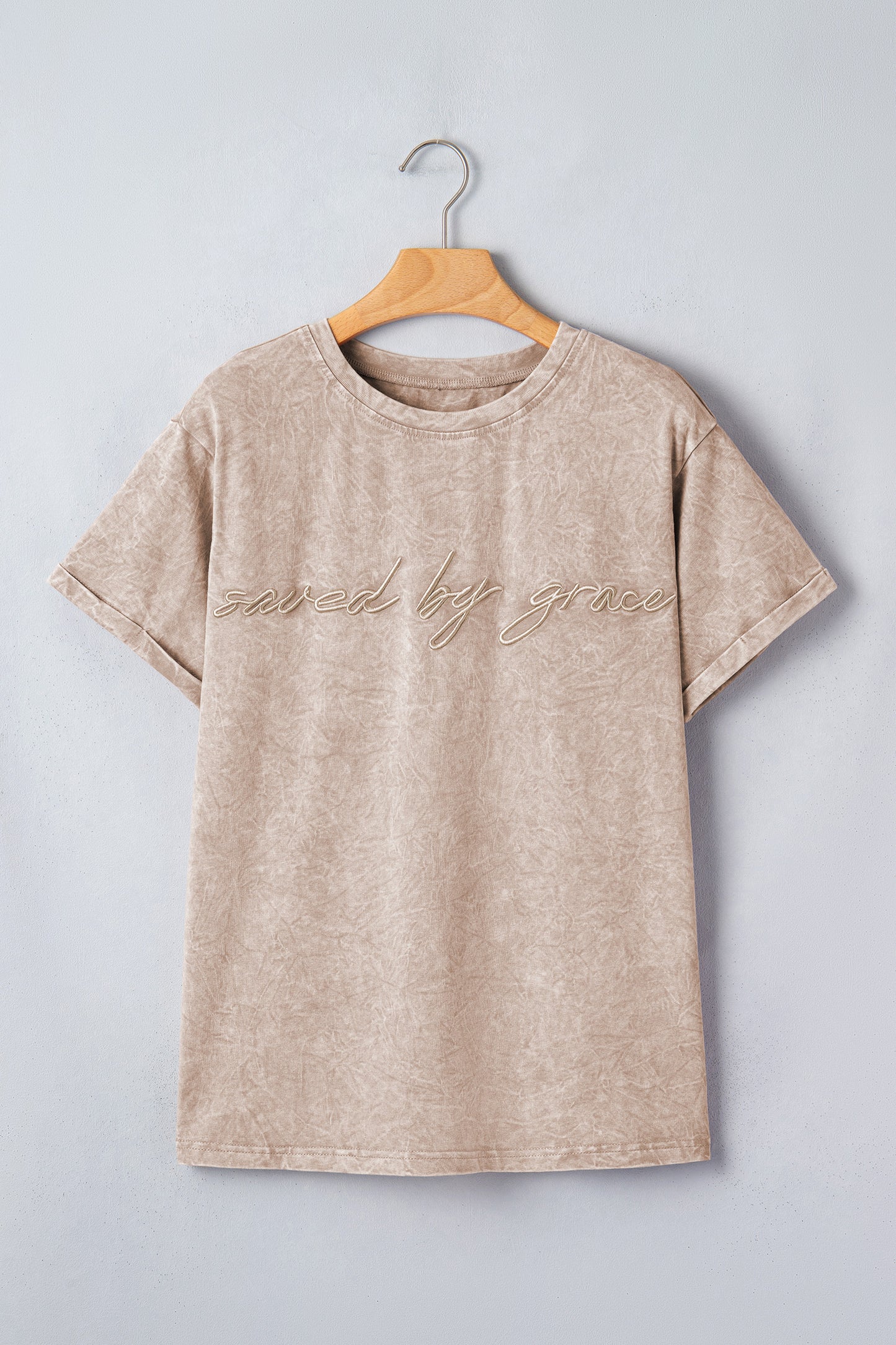 Saved by grace Mineral Washed Cotton T Shirt