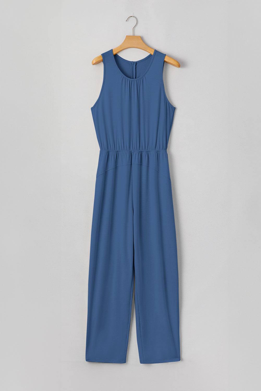 Solid Color Sleeveless Jumpsuit