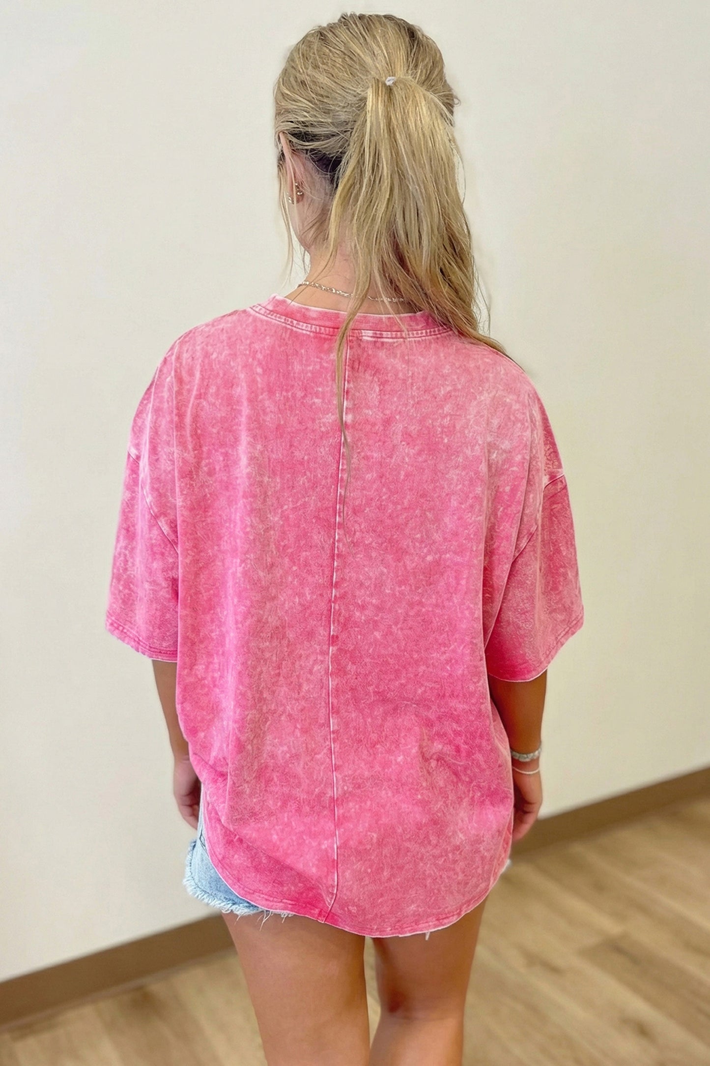 Mineral Wash Oversized Cotton Tee