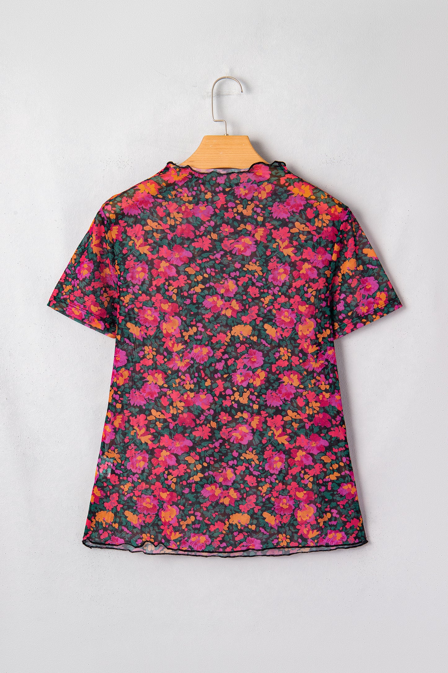 Floral Printed Mesh Top