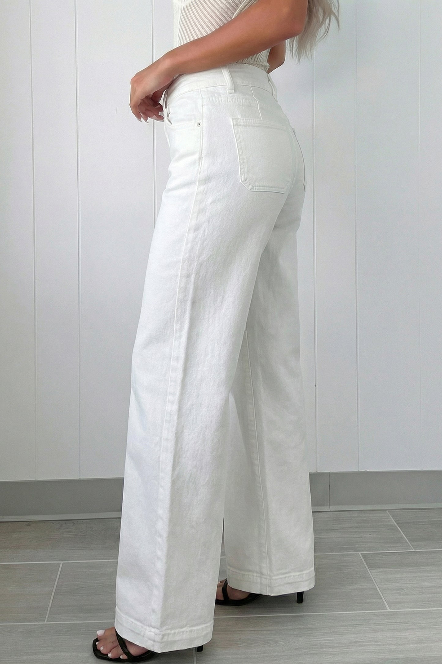 Black High-Waist Wide Leg Jeans