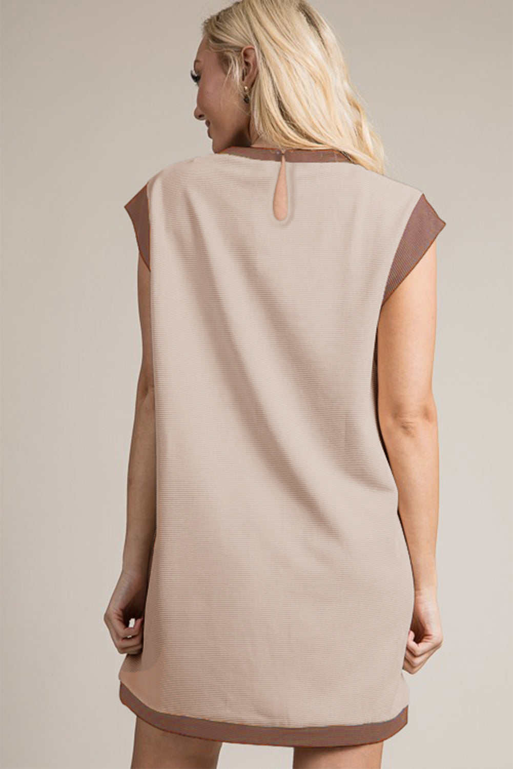 Sleeveless Round Neck Shift Dress