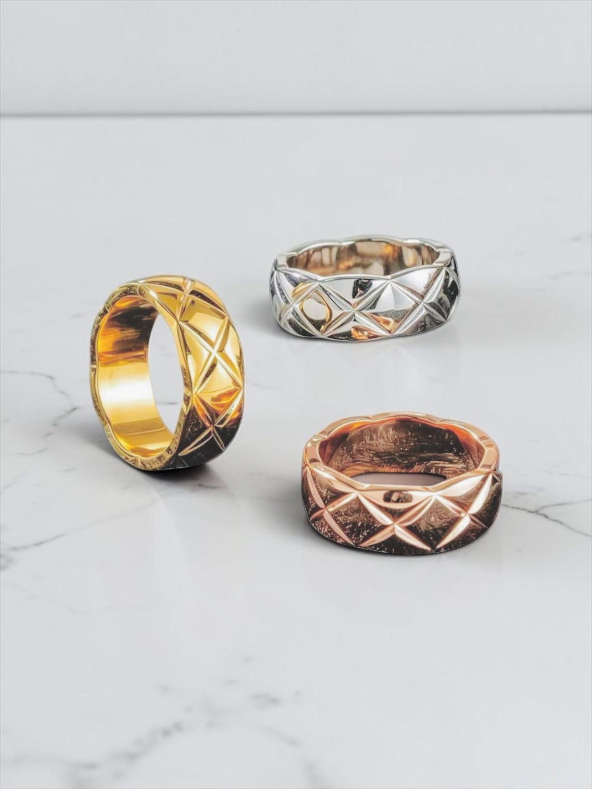 Crisscross Stainless Steel Ring