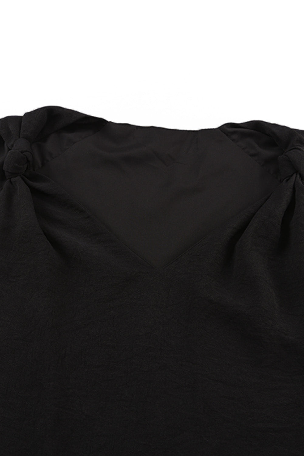 Knotted Shoulder V-Neck Sleeveless Top