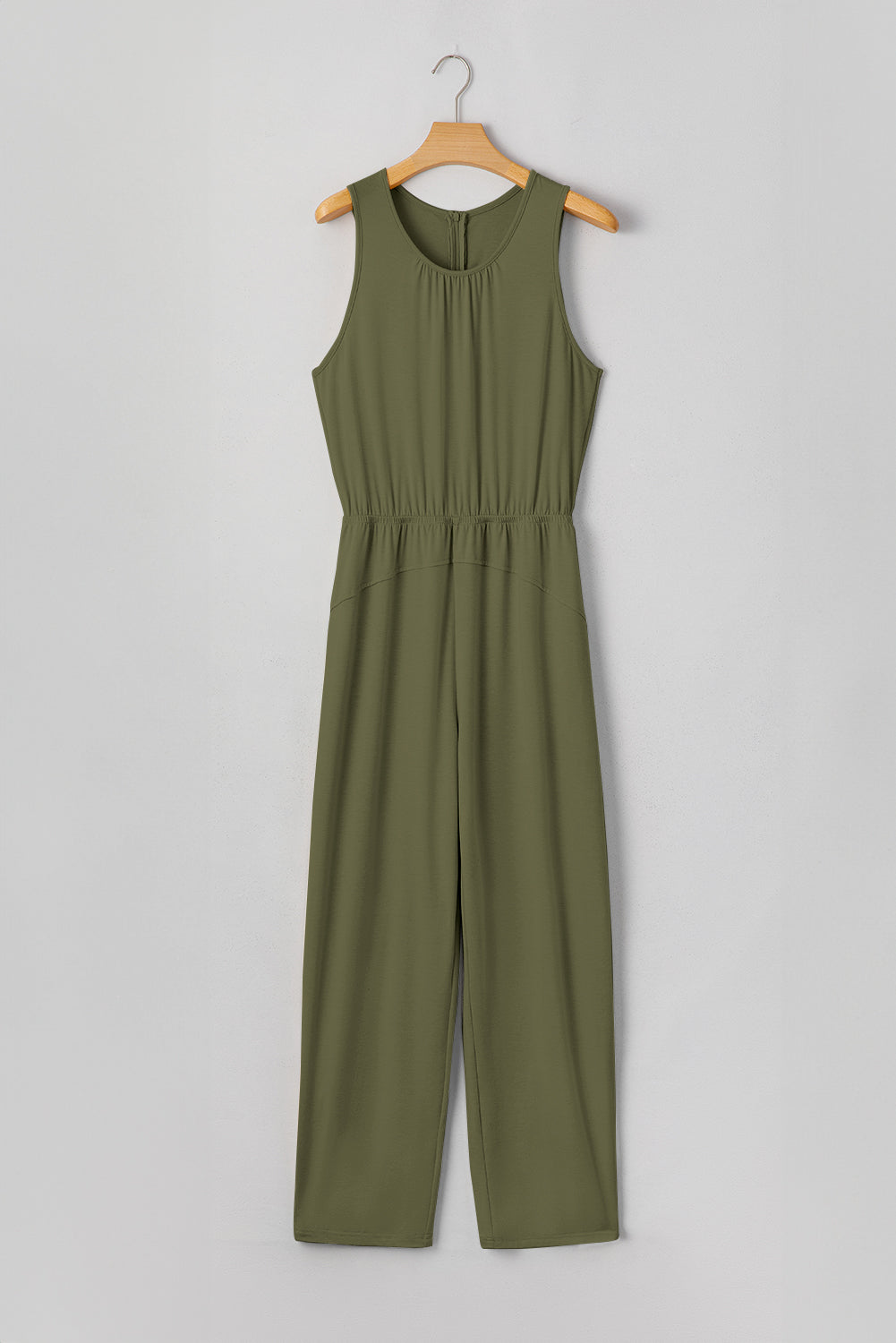 Solid Color Sleeveless Jumpsuit