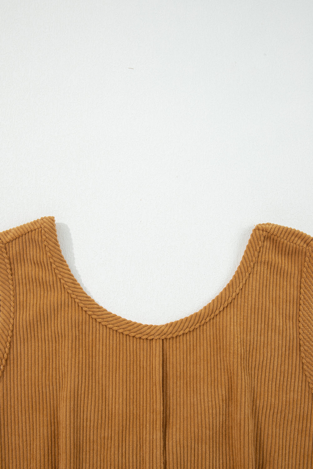 Black Exposed Seam Corduroy Mini Dress