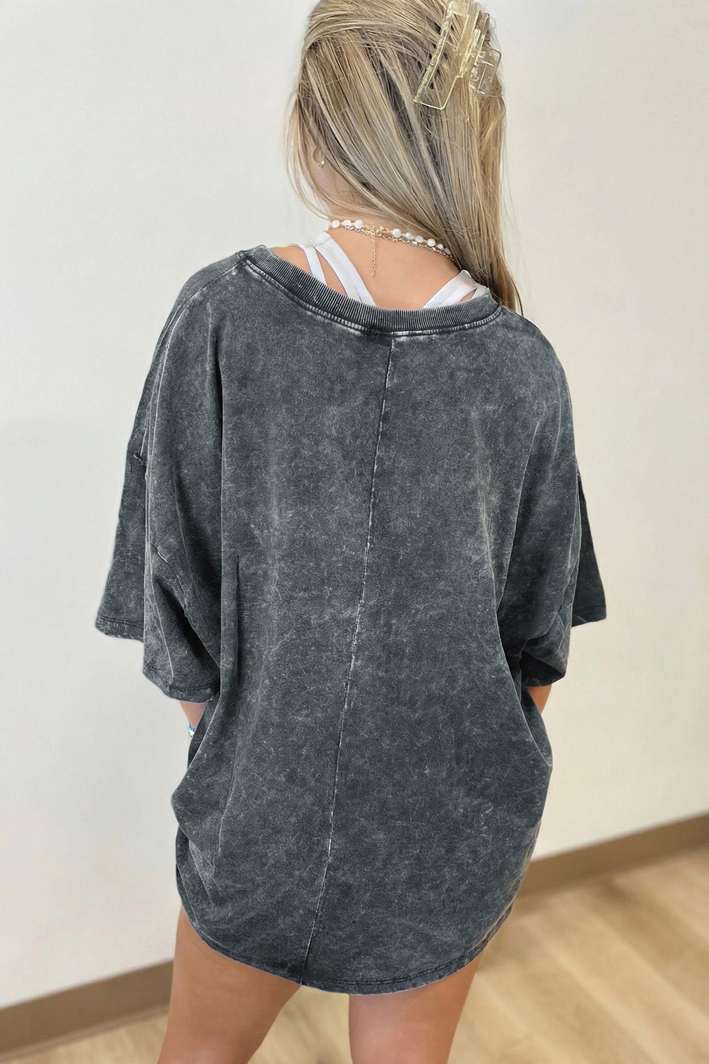 Mineral Wash Oversized Cotton Tee