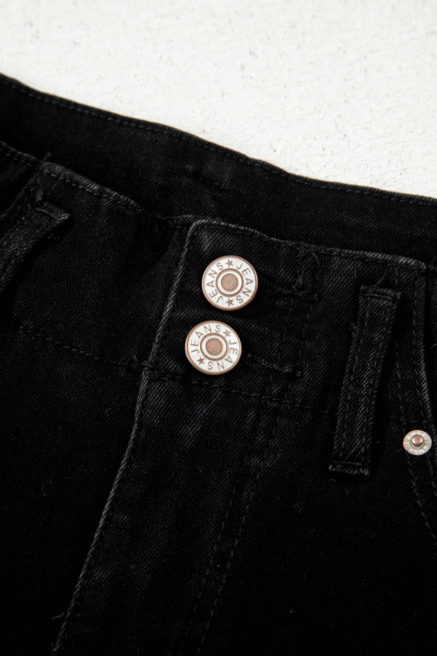 Black High-Waist Wide Leg Jeans