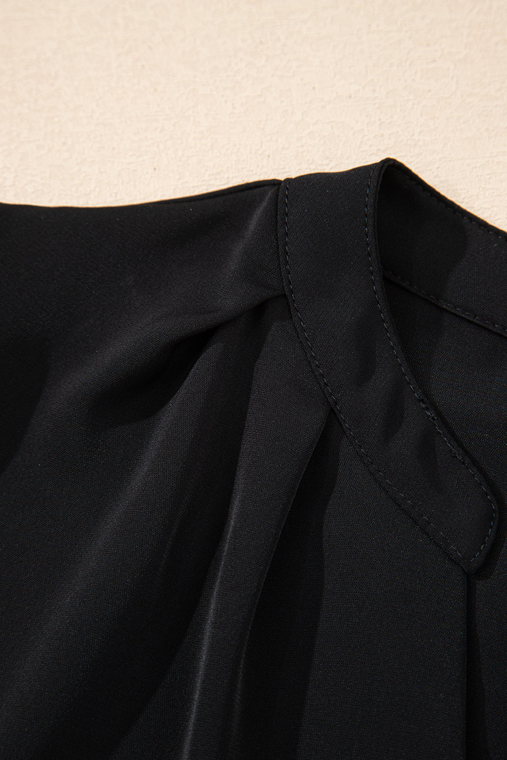 Black Petal Sleeve Blouse