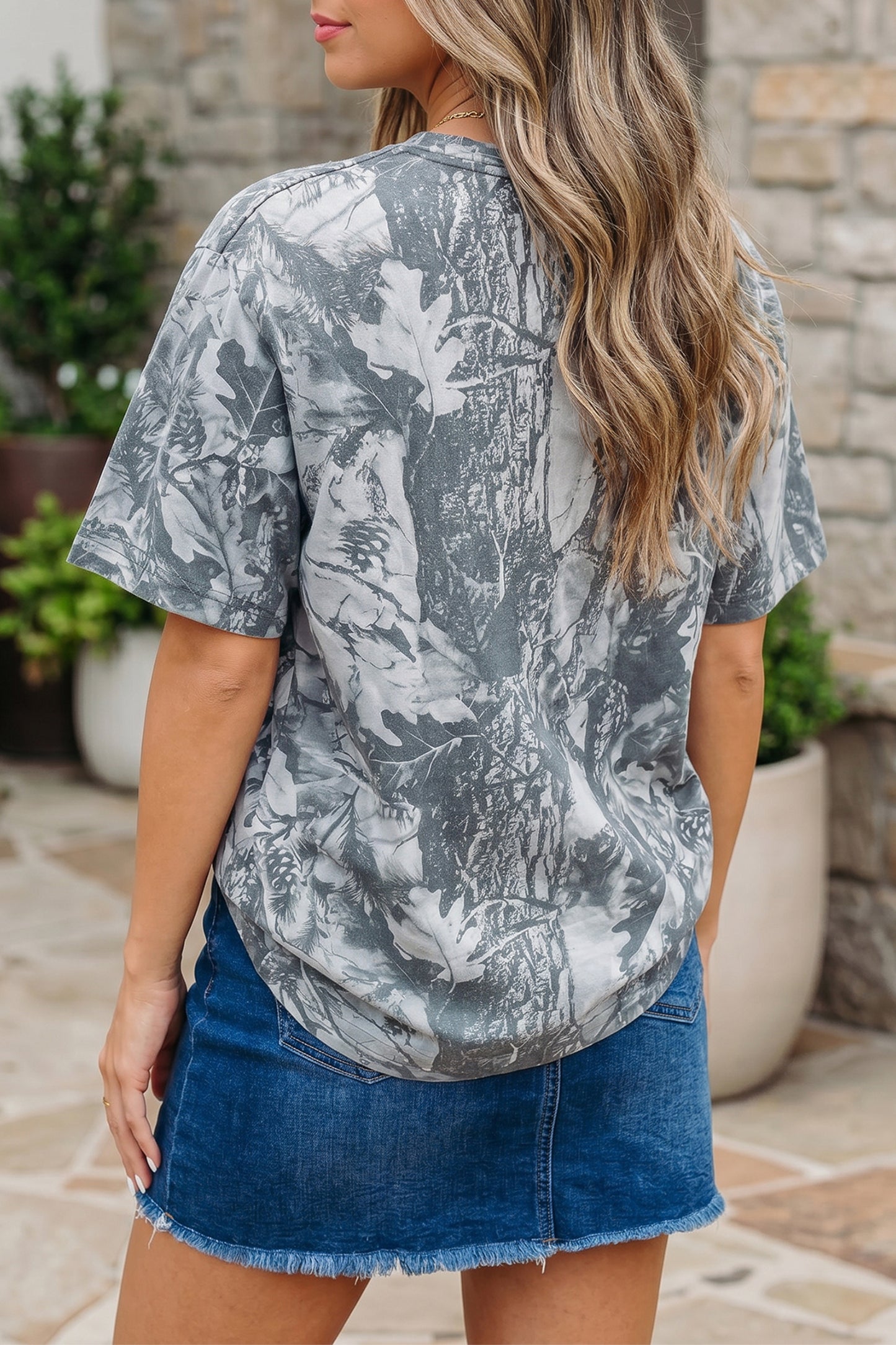 LOVE LIKE JESUS Camo Print Relaxed Fit Tee