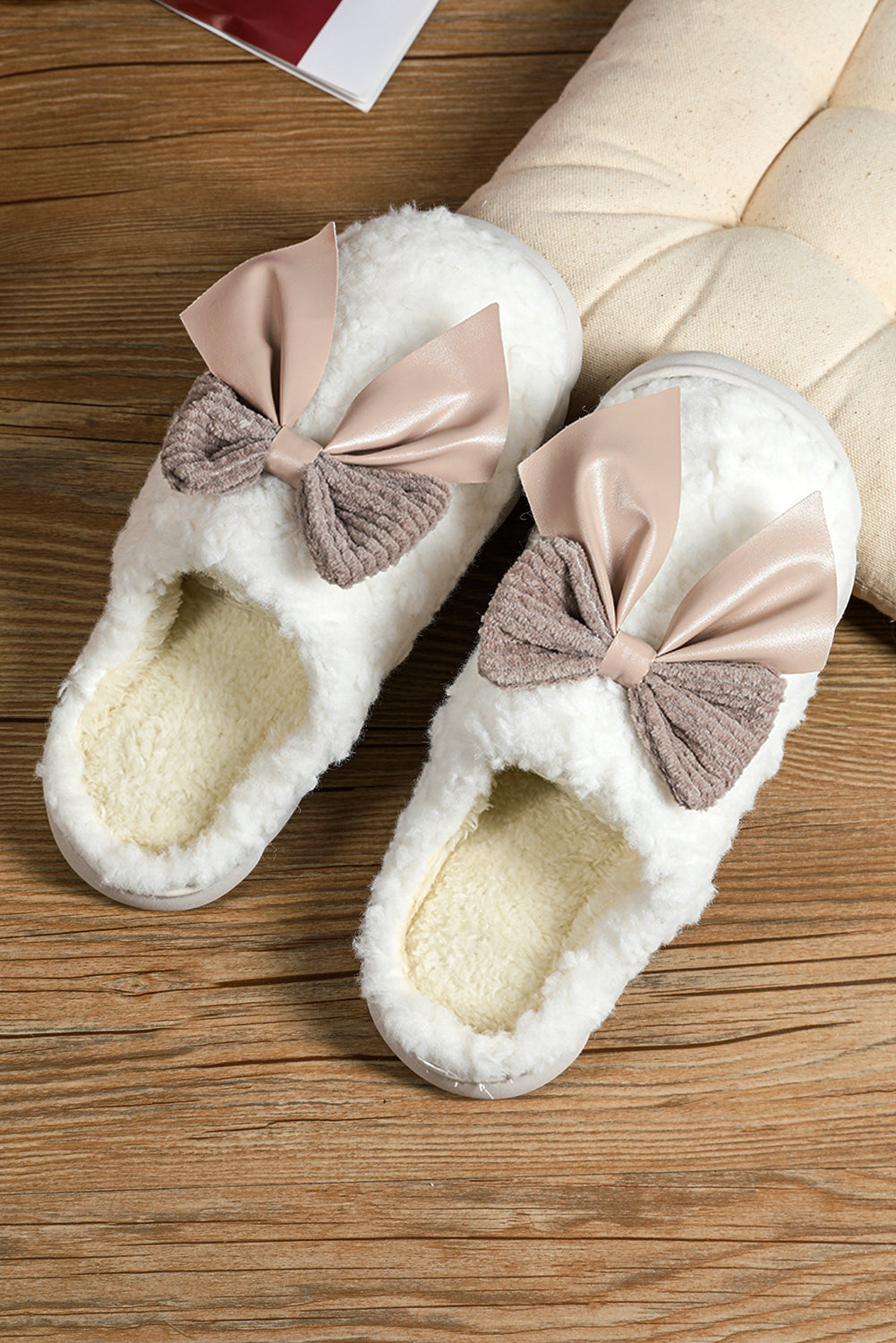 Bowknot Plush  Slippers