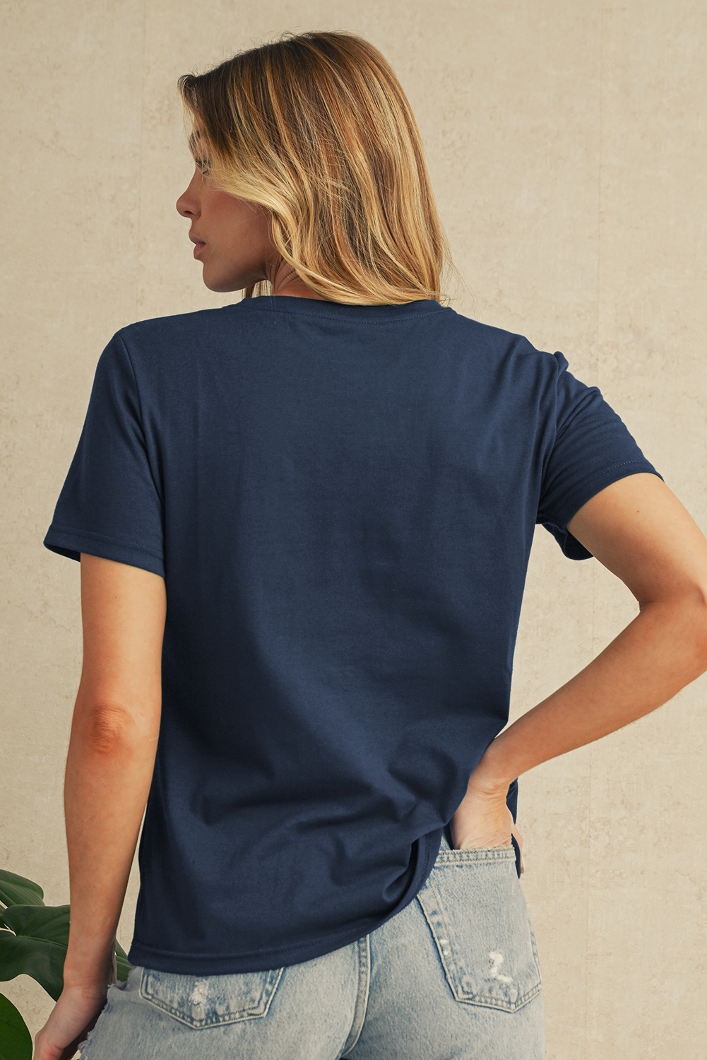 Modern Grey Solid Color Round Neck T Shirt
