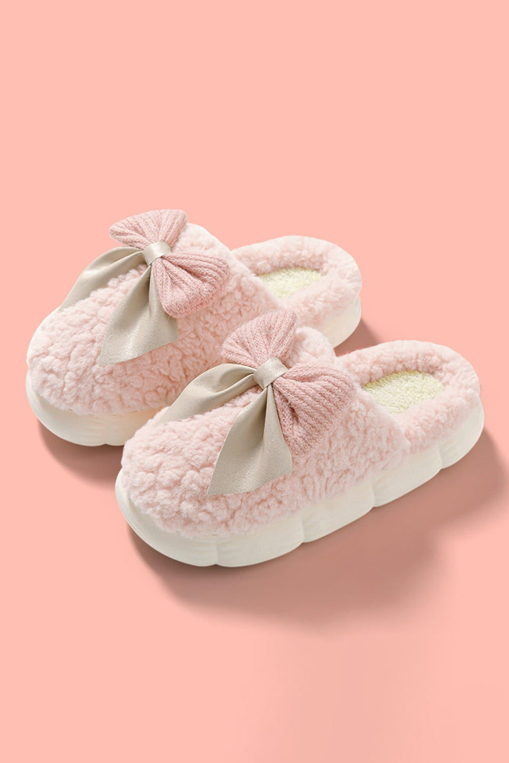 Bowknot Plush  Slippers