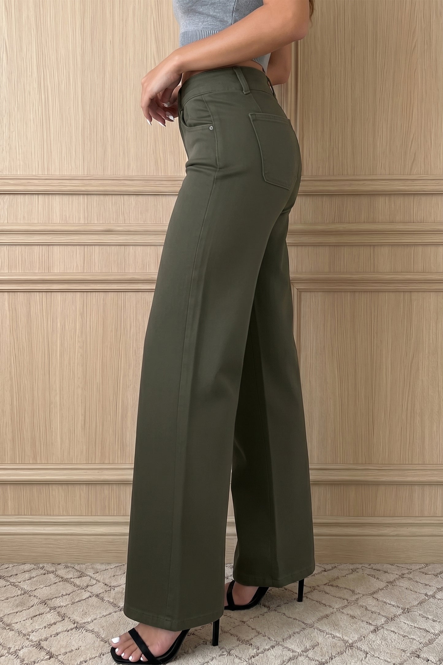 Black High-Waist Wide Leg Jeans