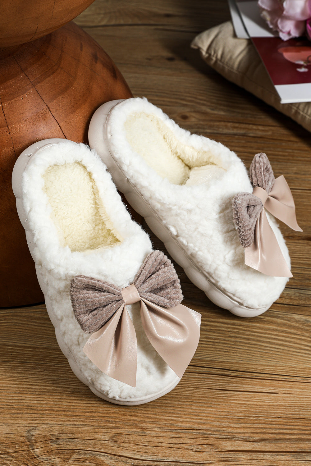 Bowknot Plush  Slippers