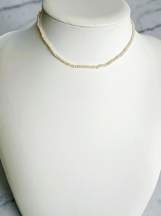 Ann Mini Pearl Choker Necklace