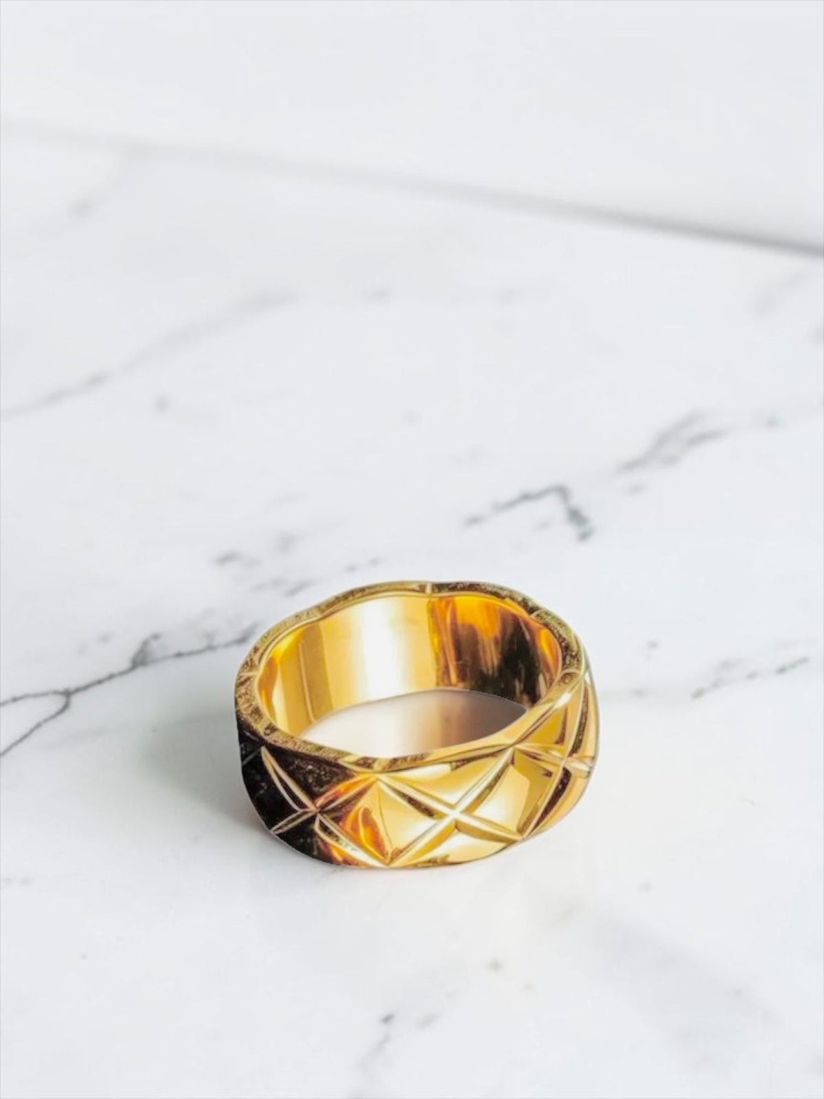 Crisscross Stainless Steel Ring