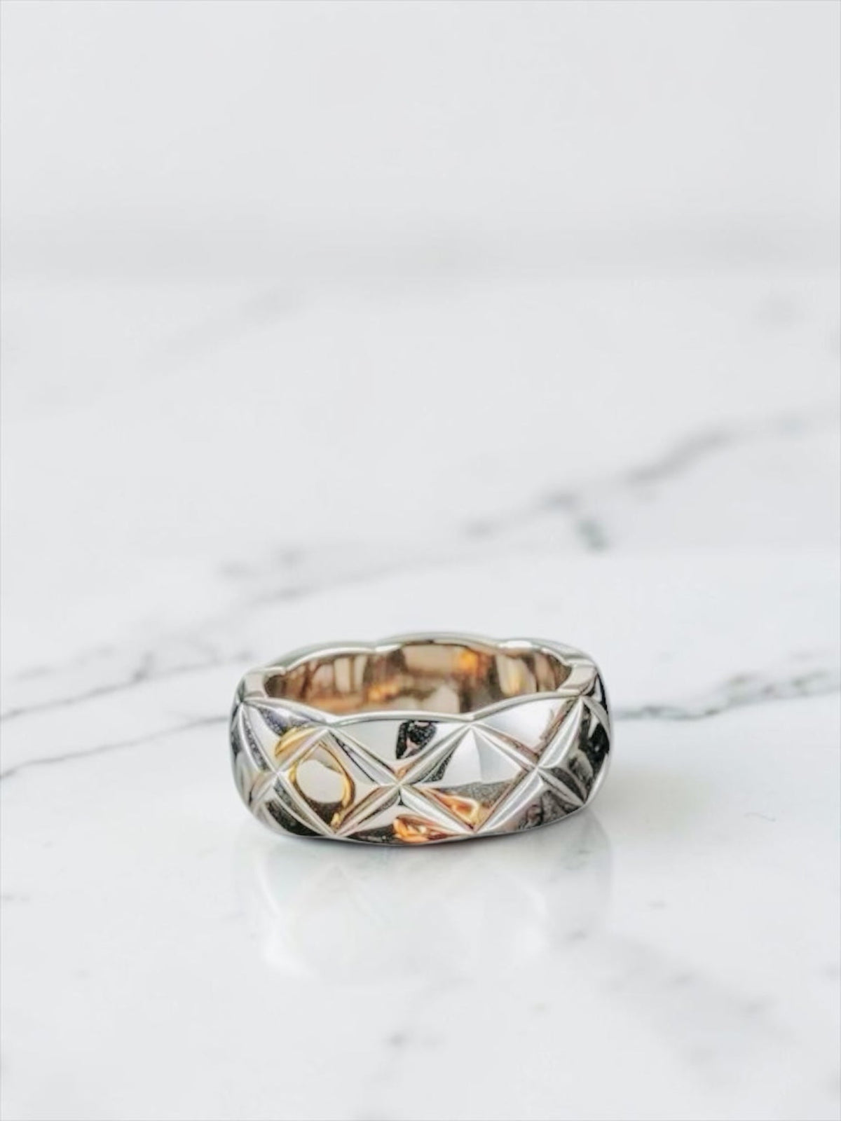 Crisscross Stainless Steel Ring