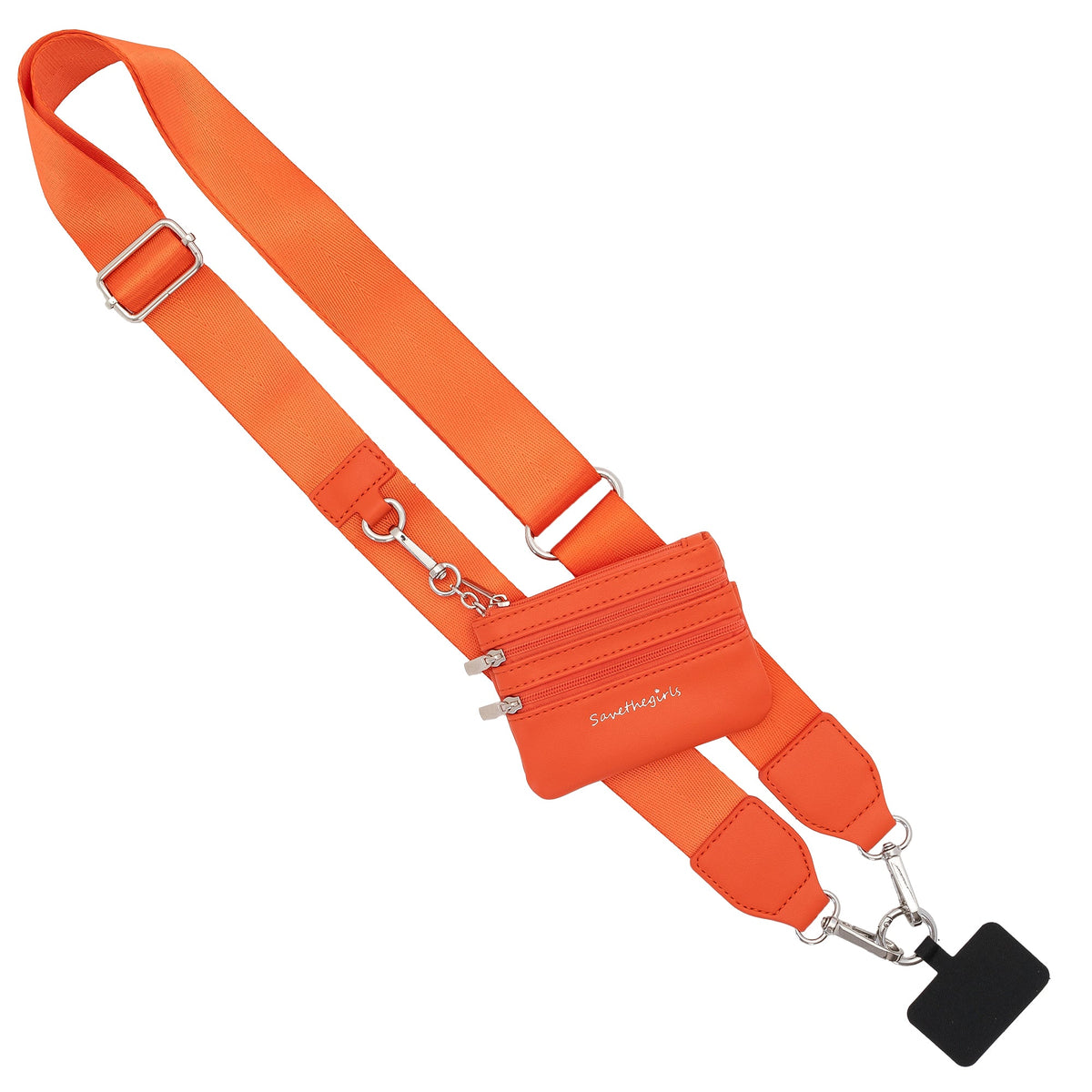 Clip & Go Phone Strap with Pouch – Solid Collection
