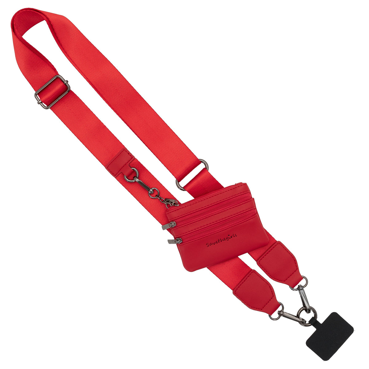 Clip & Go Phone Strap with Pouch – Solid Collection