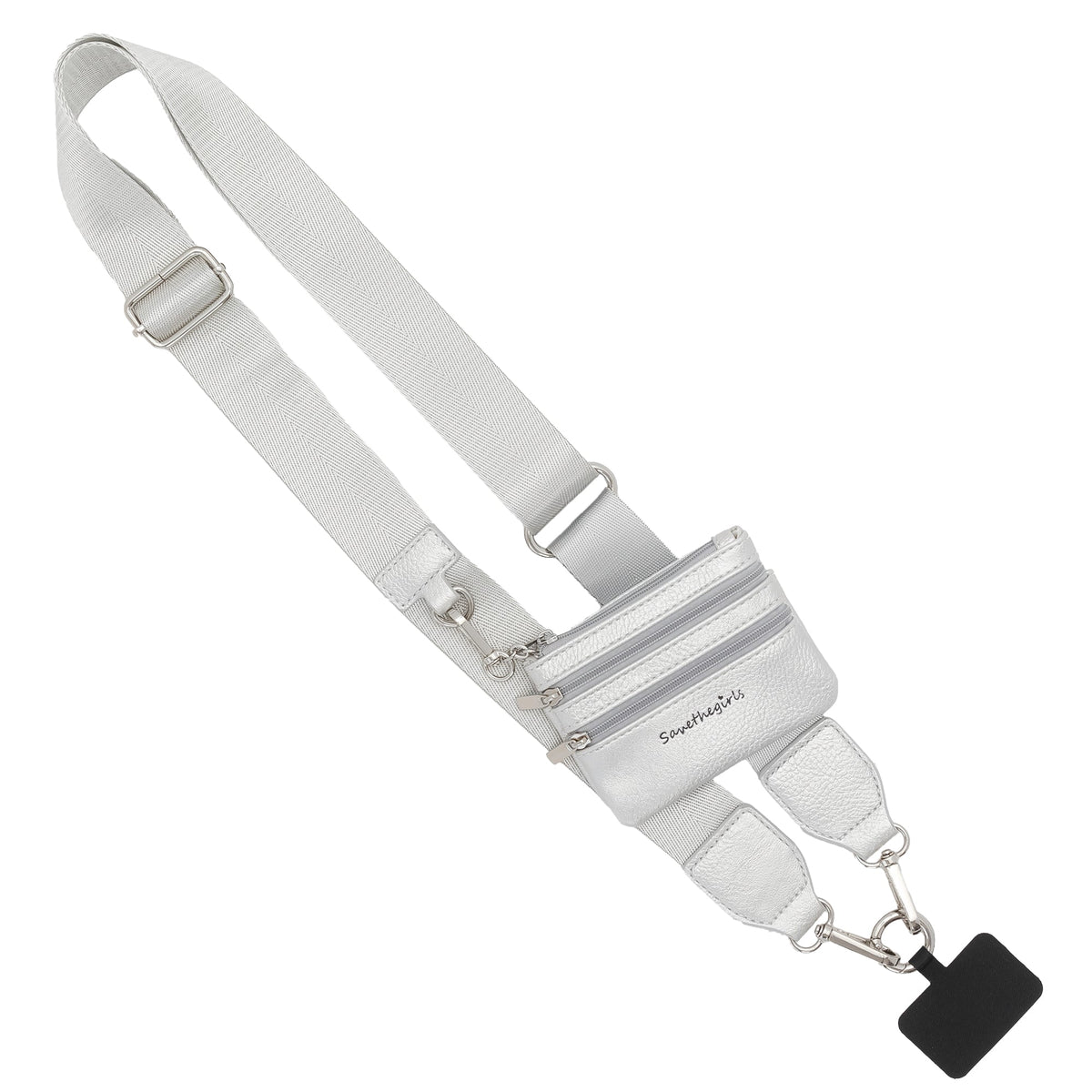 Clip & Go Phone Strap with Pouch-Neutral Collection
