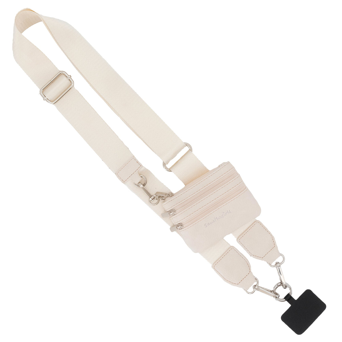 Clip & Go Phone Strap with Pouch-Neutral Collection