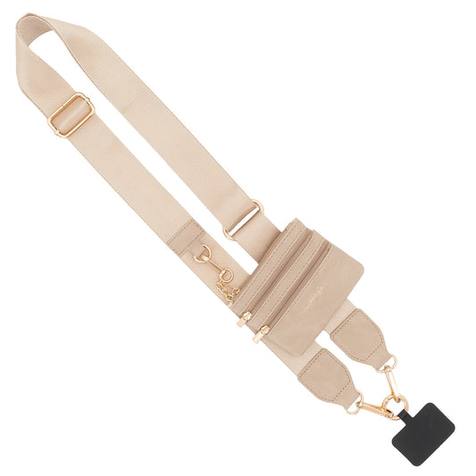 Clip & Go Phone Strap with Pouch-Neutral Collection