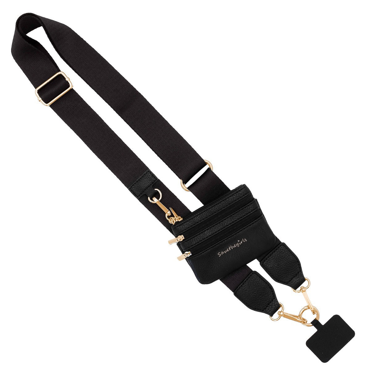 Clip & Go Phone Strap with Pouch – Solid Collection