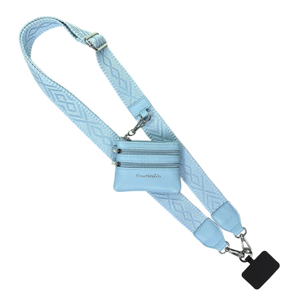 Clip & Go Phone Strap with Zippered Pouch – Classic