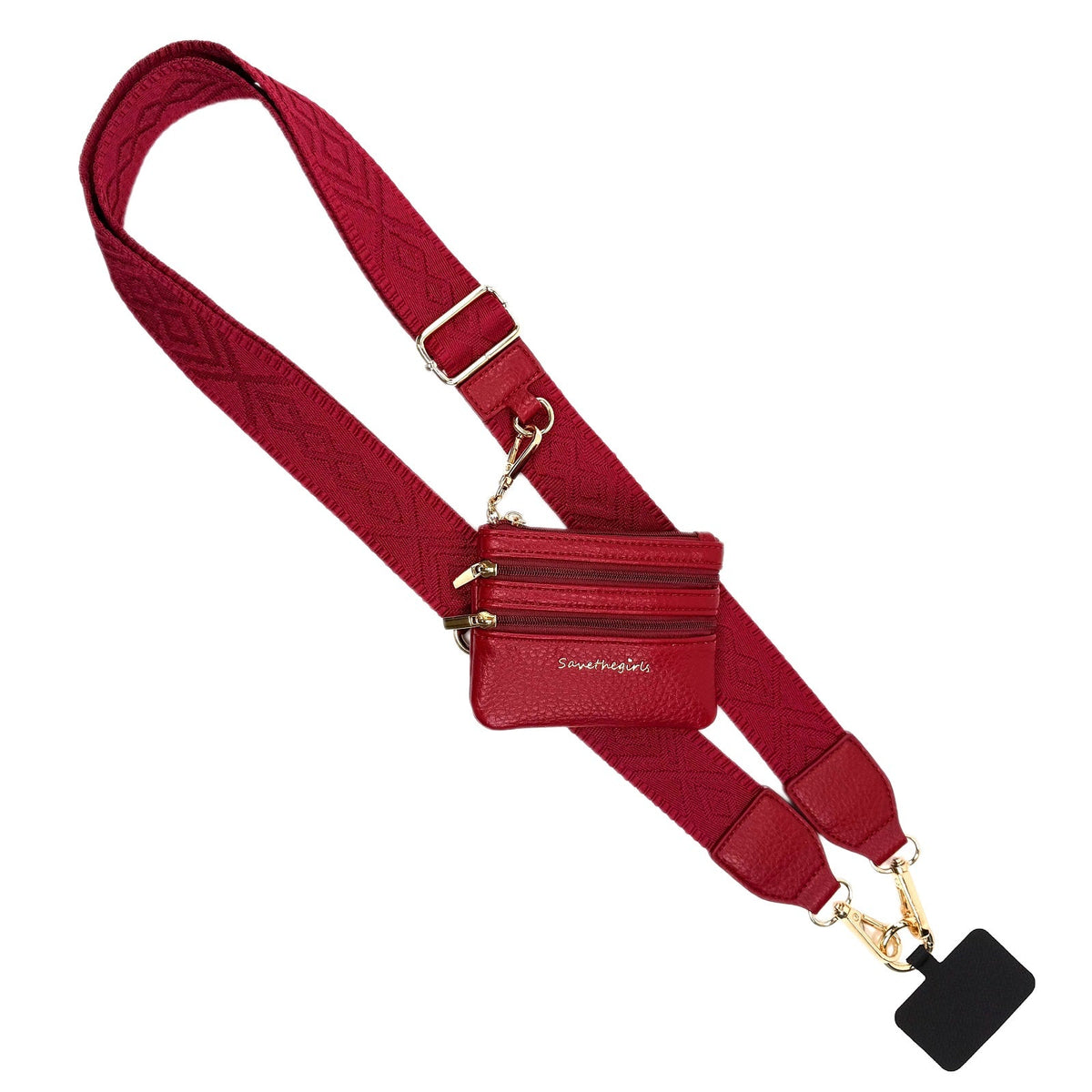 Clip & Go Phone Strap with Zippered Pouch – Classic