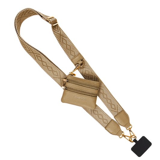Clip & Go Phone Strap with Zippered Pouch – Classic