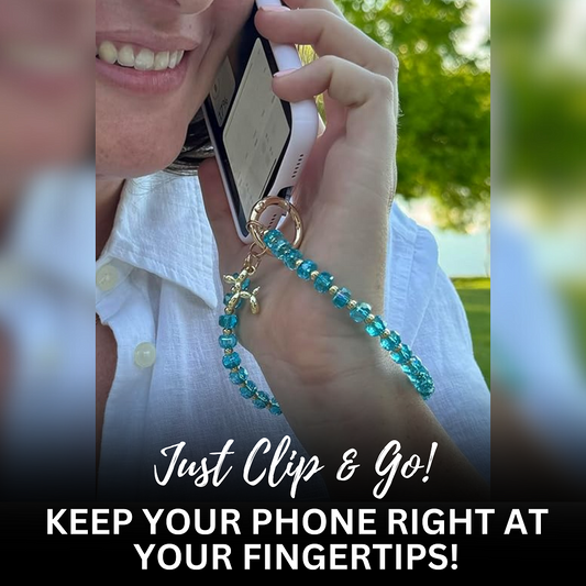 Clip & Go Beaded Phone Wristlet – Bedazzled Collection