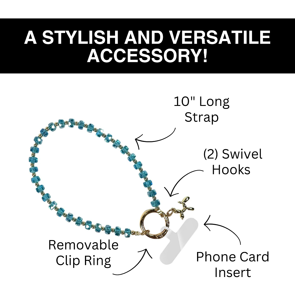 Clip & Go Beaded Phone Wristlet – Bedazzled Collection