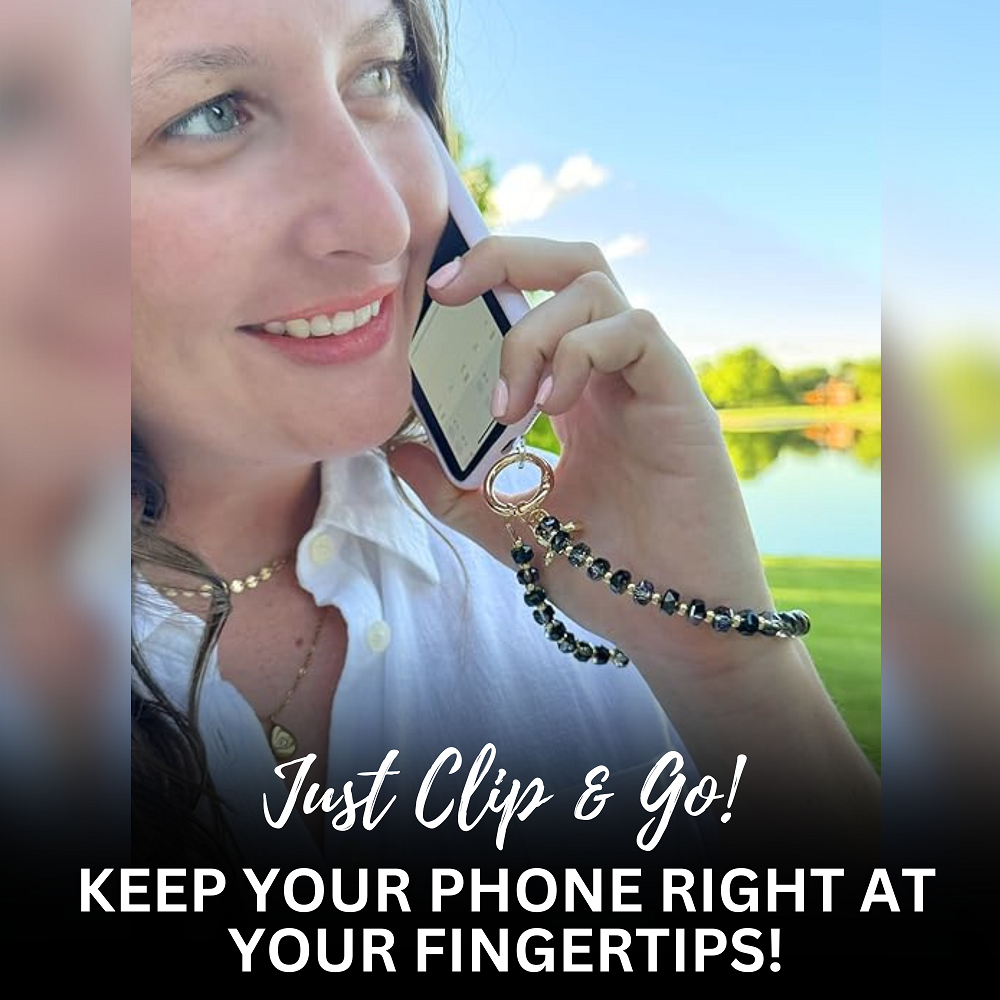 Clip & Go Beaded Phone Wristlet – Bedazzled Collection