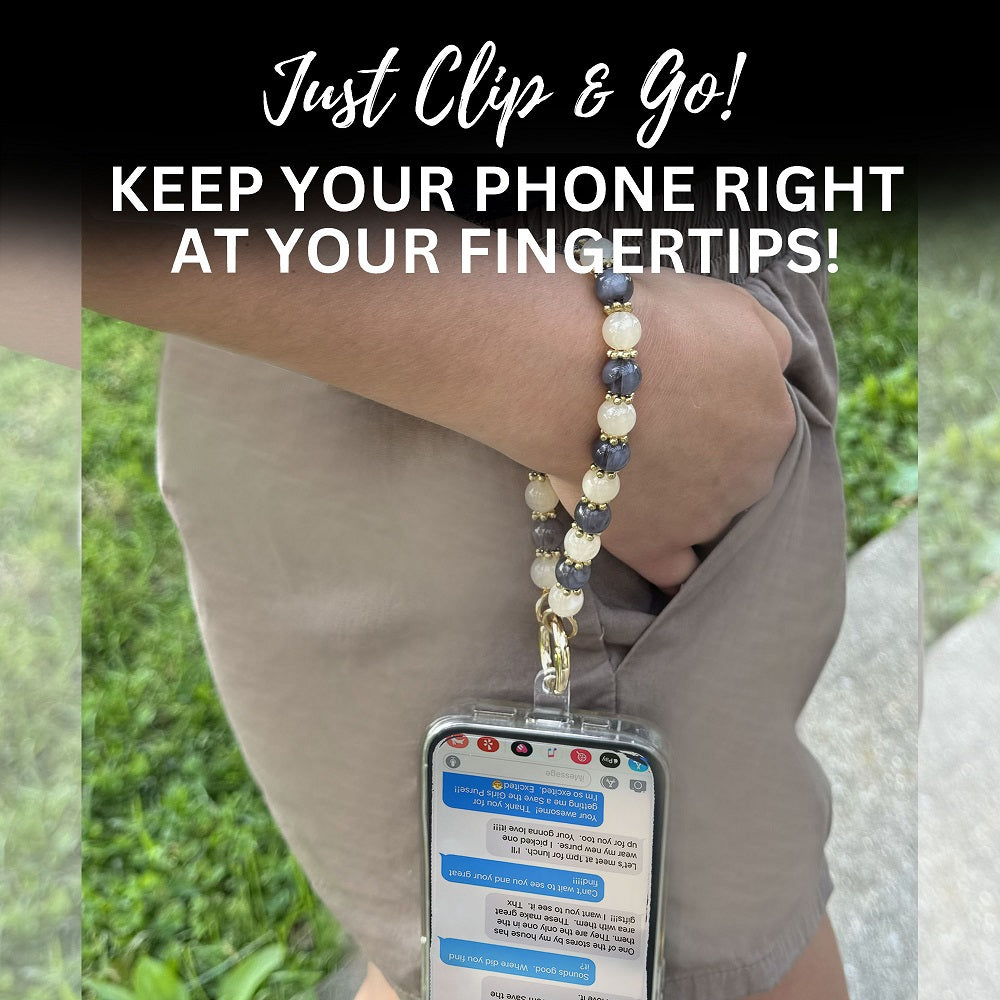 Clip & Go Beaded Phone Wristlet