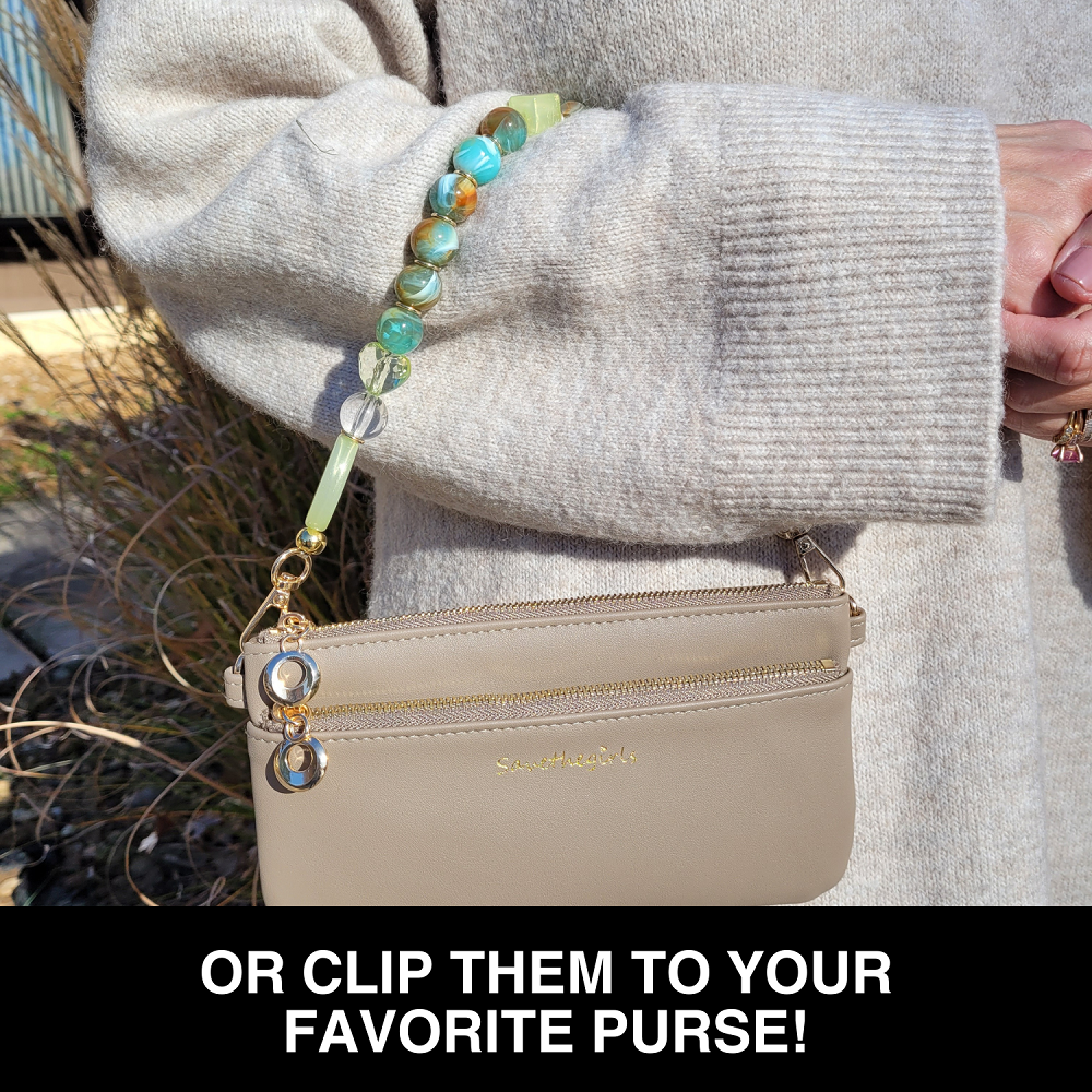 Clip & Go Beaded Phone Wristlet
