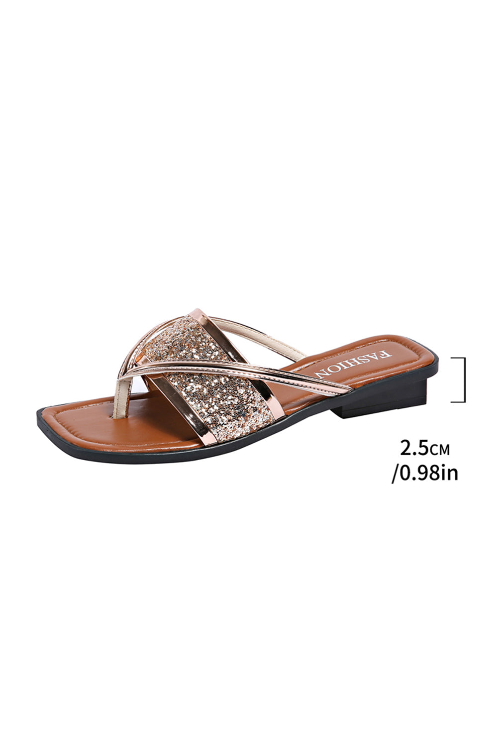 Glitter Clip Toe Sandals