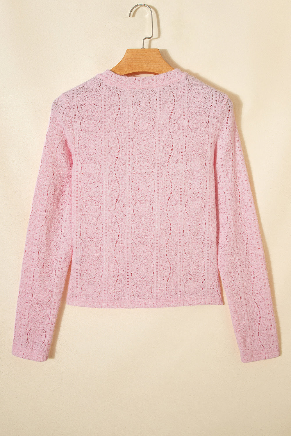 Pink Sheer Lace Crop Top
