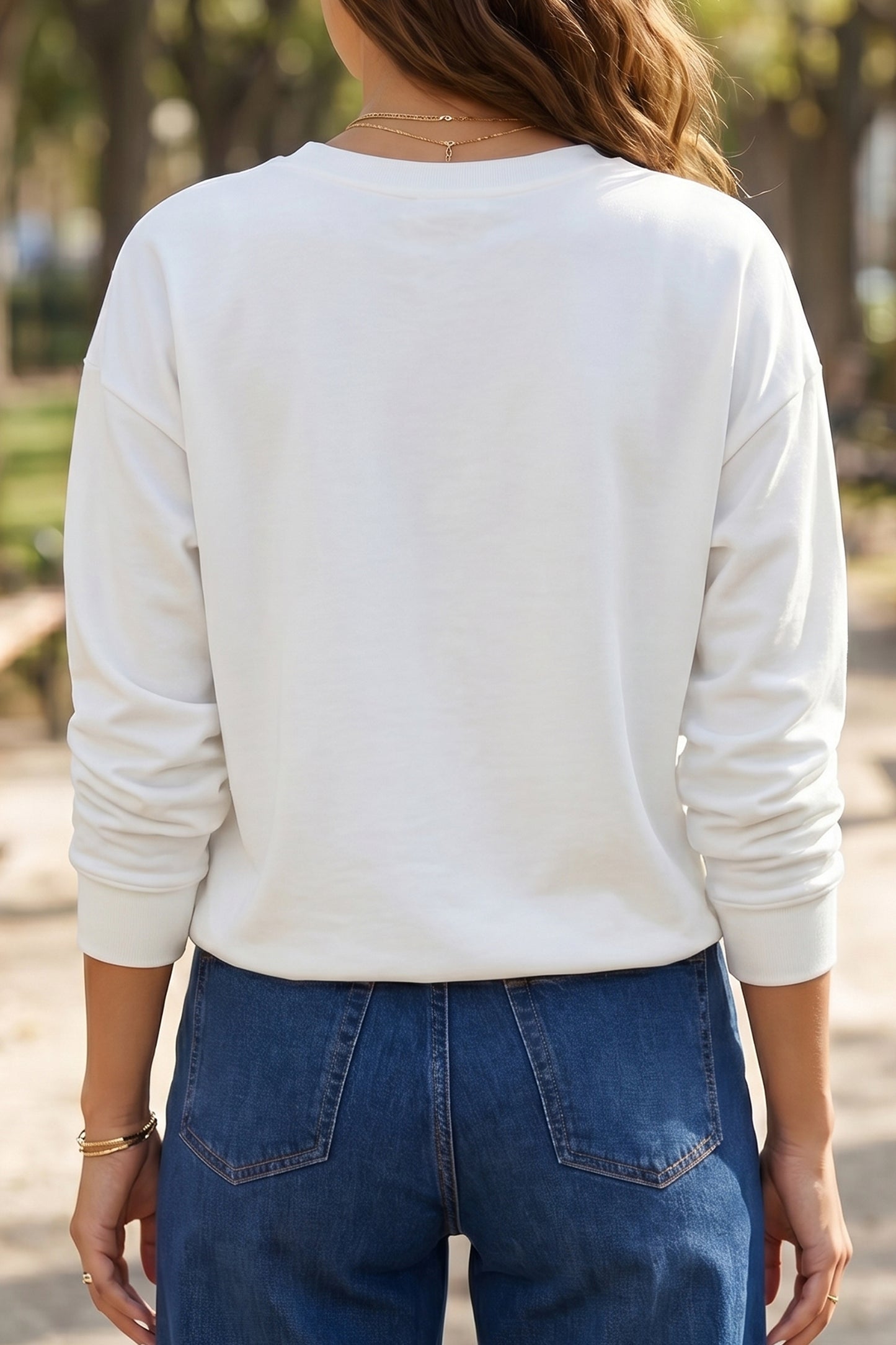 Drop Shoulder Long Sleeve Top