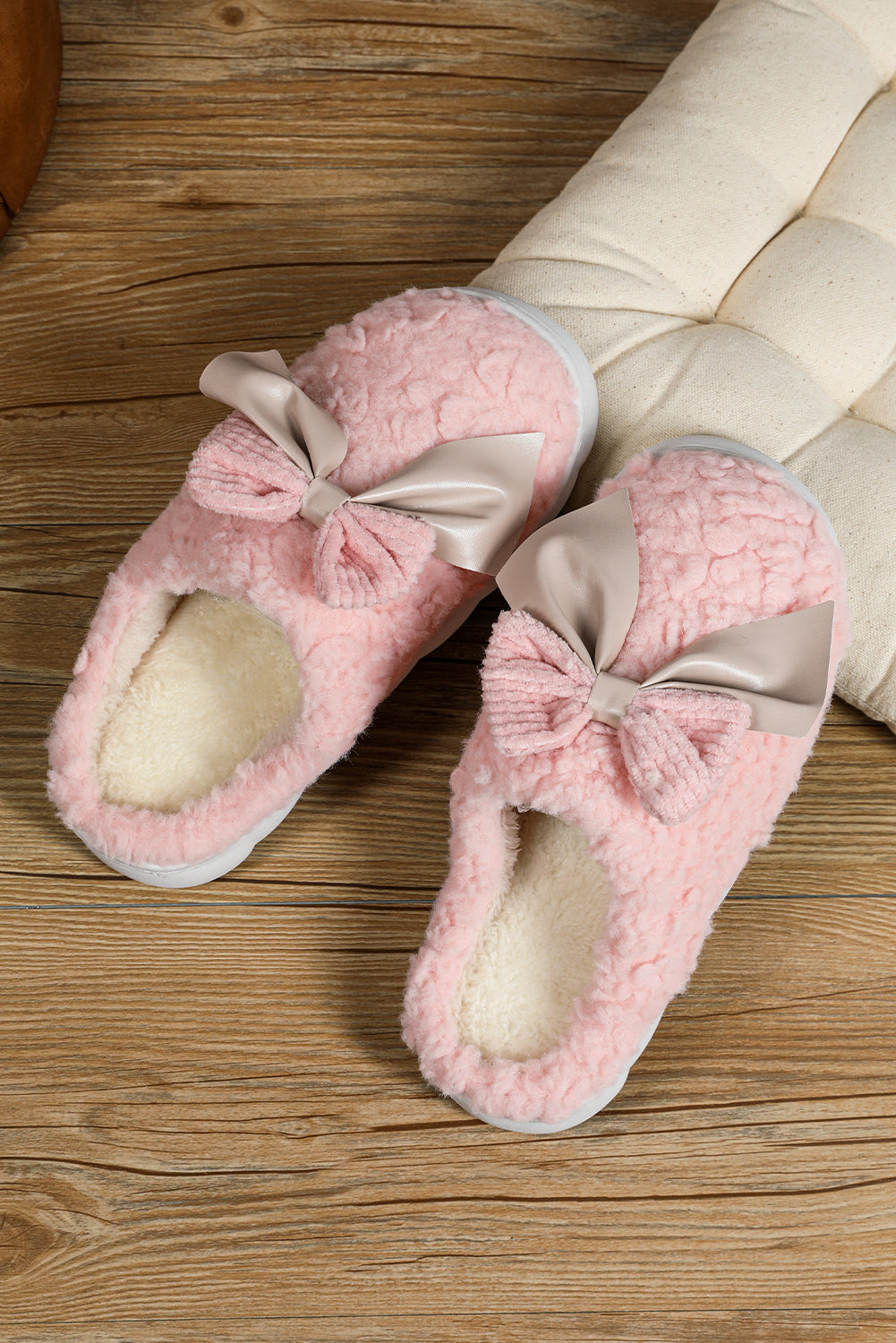 Bowknot Plush  Slippers